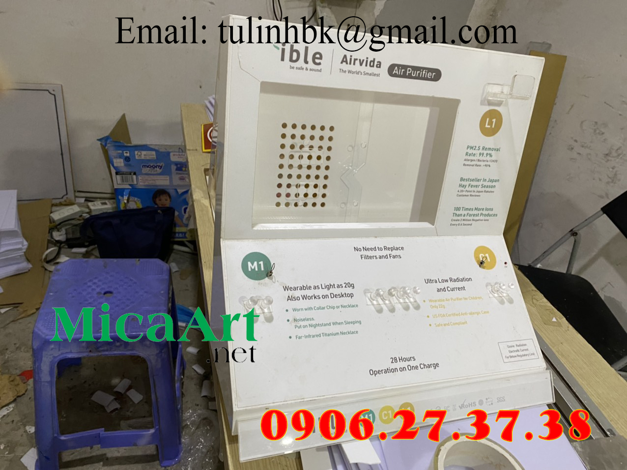 Kệ trưng bày mica để bàn